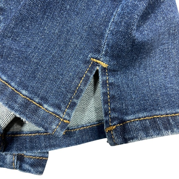Judy Blue Slim Bootcut Jeans Sz 5/27" Petite Dark Wash Split Hem Stretch Denim - Picture 7 of 15
